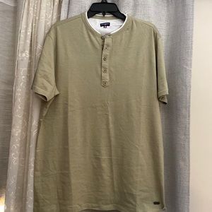 New large mens olive green t shirt
